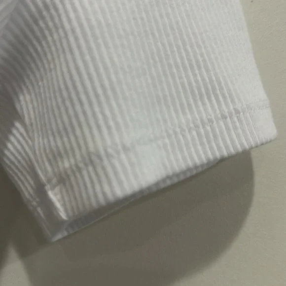 J crew White ribbed polo tee - Picture 7 of 8
